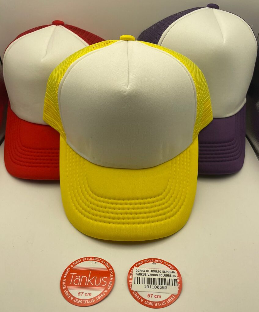 GORRA DE ADULTO ESPONJA TANKUS VARIOS COLORES 24