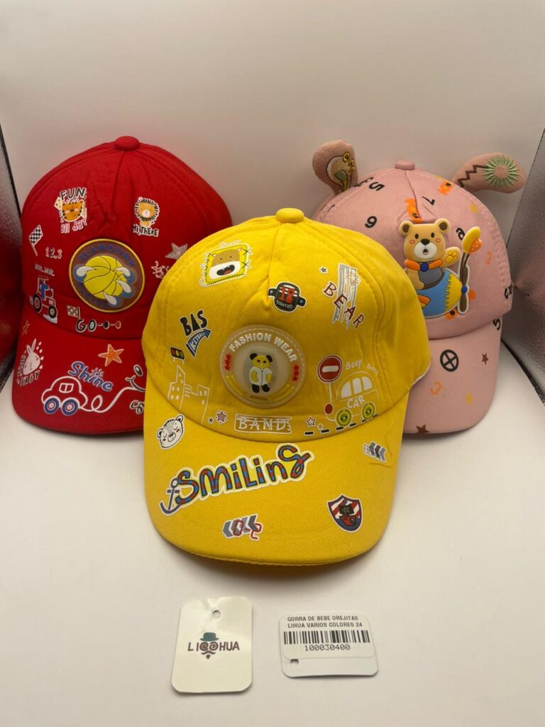 GORRA DE BEBE OREJITAS LIHUA VARIOS COLORES 24