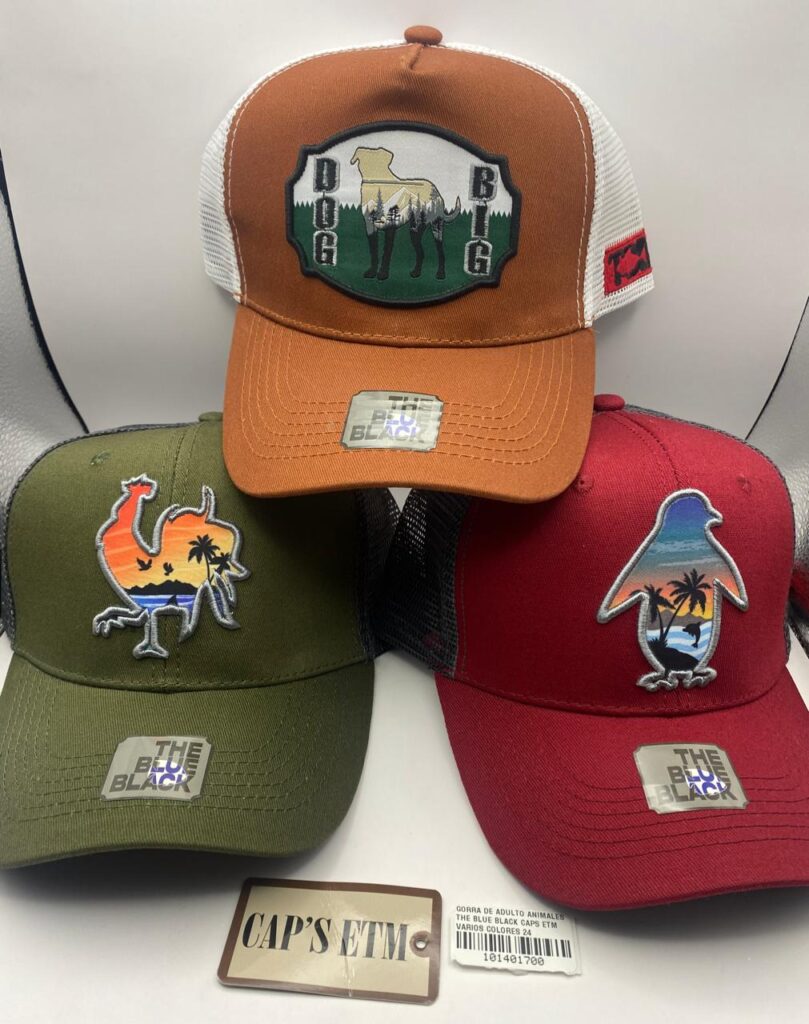 GORRA DE ADULTO ANIMALES THE BLUE BLACK CAPS ETM VARIOS COLORES 24
