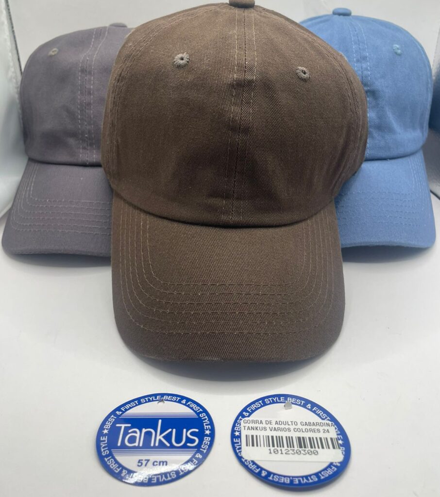 GORRA DE ADULTO GABARDINA LISA TANKUS VARIOS COLORES 24