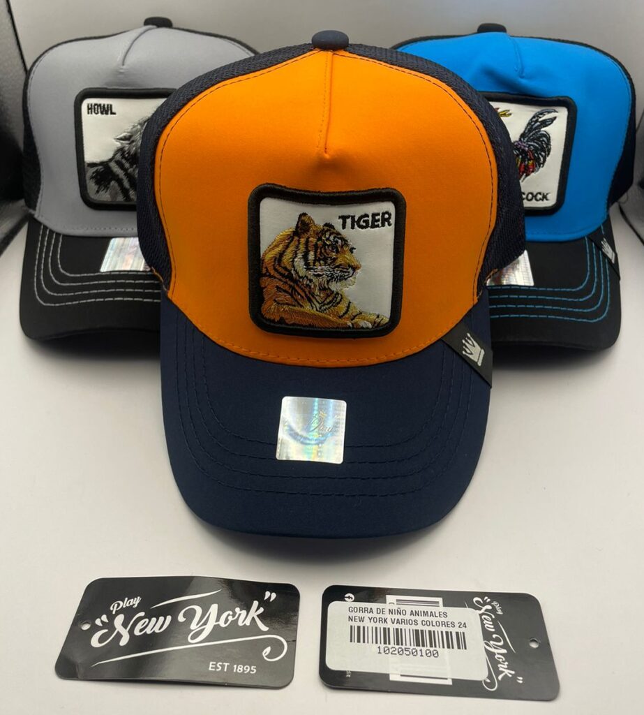 GORRA DE NIÑO ANIMALES NEW YORK VARIOS COLORES 24