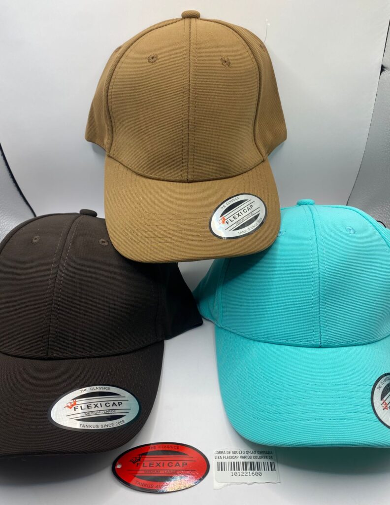GORRA DE ADULTO XFLEX CERRADA LISA FLEXICAP VARIOS COLORES 24