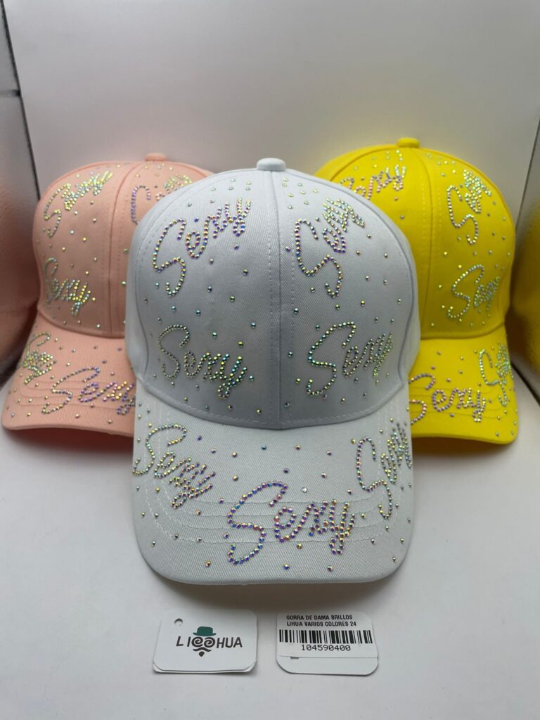 GORRA DE DAMA BRILLOS LIHUA VARIOS COLORES 24
